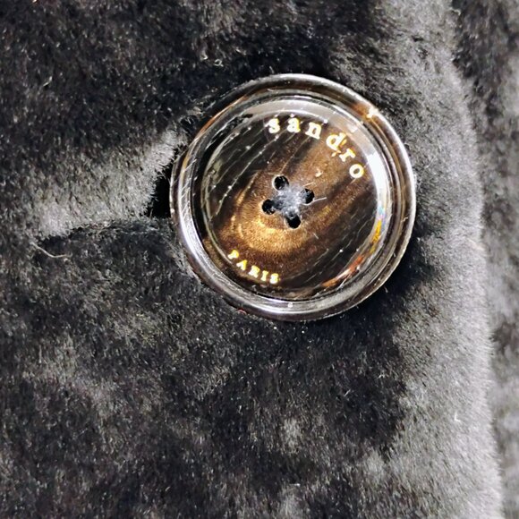 BRAND: Sandro Sheepskin Shearling Coat - SIZE: 0 - Picture 13 of 16